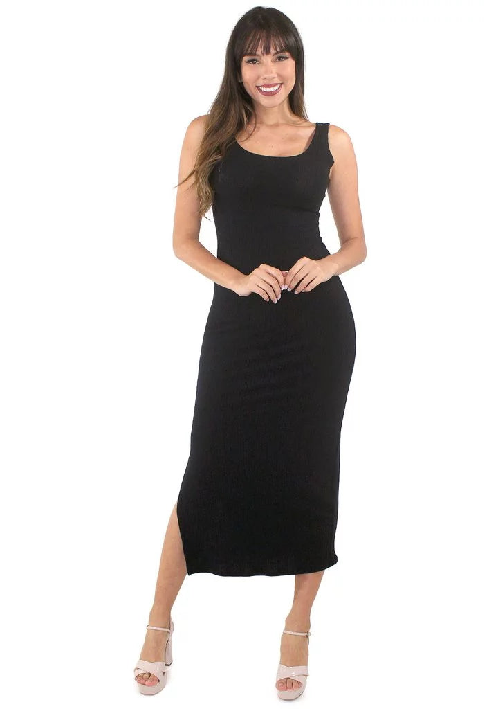 Vestido Longo Regata Com Fenda REF: VXN13