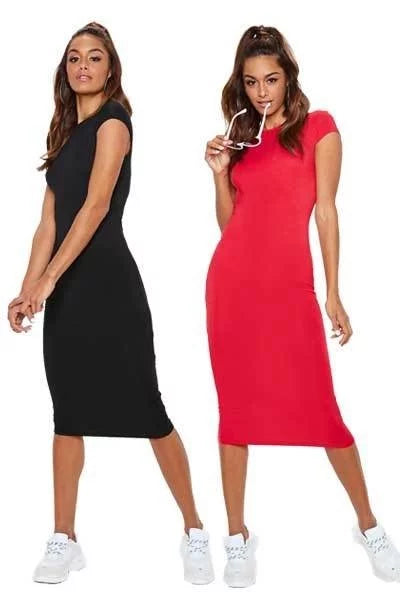 Vestido Feminino Midi Casual Tubinho