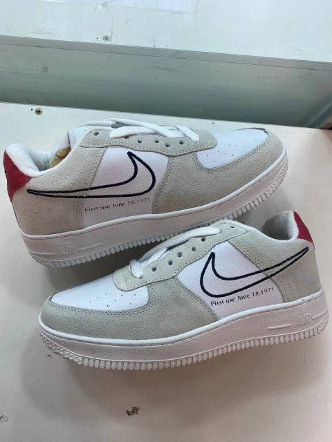 Air Force 1 ´suede white red black symbol `