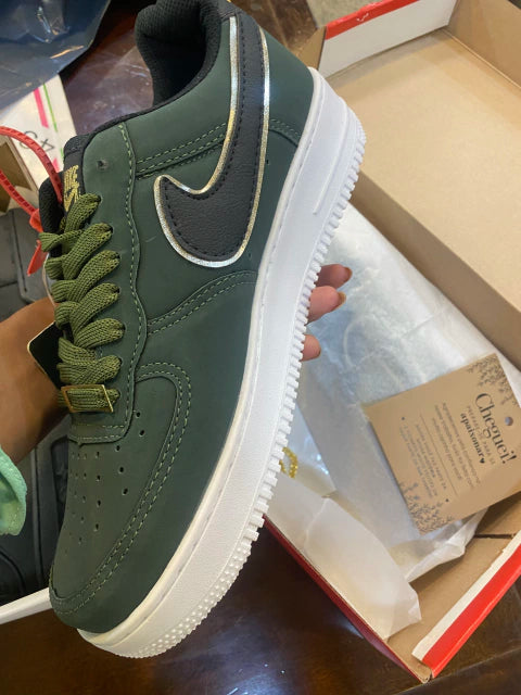 Air Force 1 Low '07 LV8 Double Swoosh Olive Gold Black